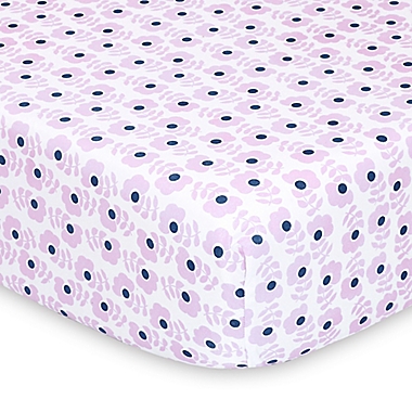The Peanutshell&trade; 2-Pack Purple Butterfly Fitted Crib Sheets. View a larger version of this product image.