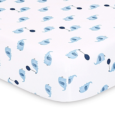 The Peanutshell&trade; Fitted Crib Sheets in Blue Elephant/Tribal (2-Pack). View a larger version of this product image.