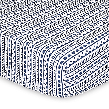 The Peanutshell&trade; Fitted Crib Sheets in Blue Elephant/Tribal (2-Pack). View a larger version of this product image.