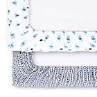 Alternate image 3 for The Peanutshell&trade; Fitted Crib Sheets in Blue Elephant/Tribal (2-Pack)