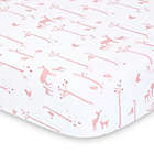Alternate image 2 for The Peanutshell&trade; Fitted Crib Sheets in Pink Whimsy/Pink Woodland (2-Pack)