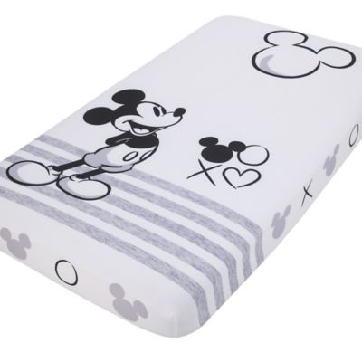 Disney&reg; Mickey Mouse Photo Op Fitted Crib Sheet in Black