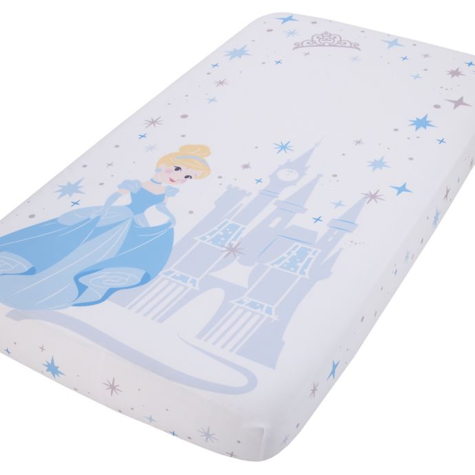 Disney® Princess Cinderella Photo Op Fitted Crib Sheet in Blue buybuy