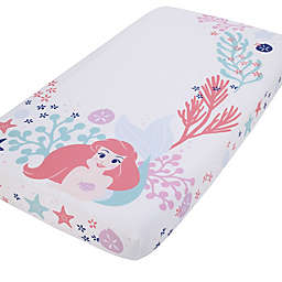 Disney® Little Mermaid Ariel Photo Op Fitted Crib Sheet in Coral