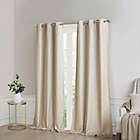 Alternate image 6 for SunSmart Como 84-Inch Blackout Tonal Printed Faux Silk Curtain Panels in Taupe (Set of 2)