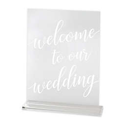 Lillian Rose™ Welcome to Our Wedding Sign in Clear