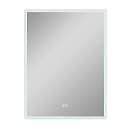 NeuType 32-Inch x 24-Inch Backlit LED Illuminated Anti-Fog Bathroom Mirror in Silver