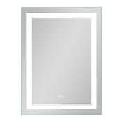 NeuType 32-Inch x 24-Inch Smart LED Illuminated Wall Mirror in Silver