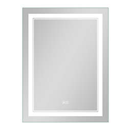 NeuType 40-Inch x 32-Inch Smart LED Illuminated Wall Mirror in Silver