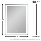 Alternate image 4 for NeuType 36-Inch x 28-Inch Smart Backlit LED Illuminated Anti-Fog Wall Mirror in Silver