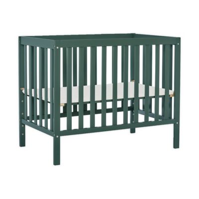 Dream On Me Edgewood 4-in-1 Convertible Mini Crib in Olive