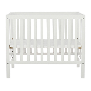 Dream On Me Edgewood 4-in-1 Convertible Mini Crib in White. View a larger version of this product image.
