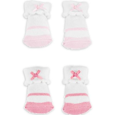 pink newborn booties