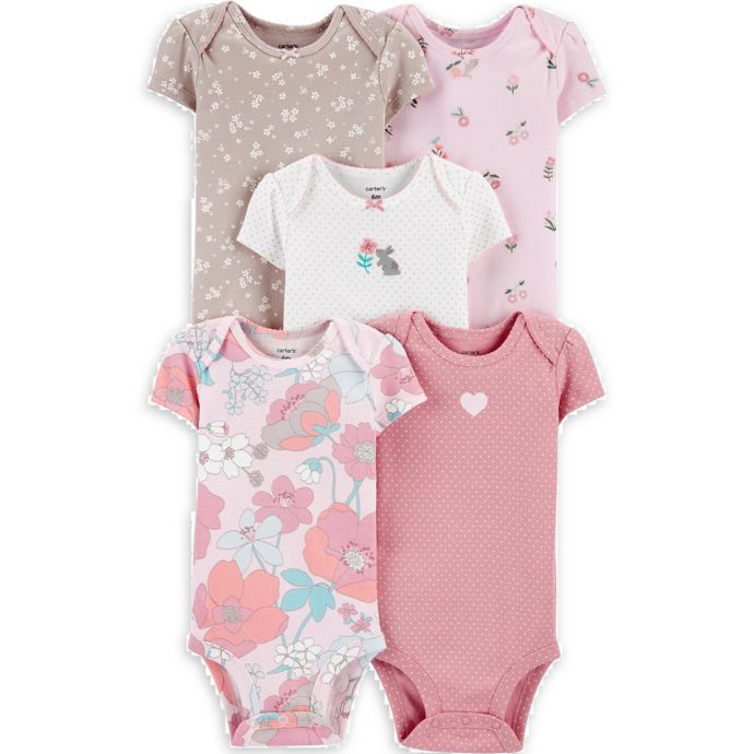 carters® 5Pack Floral Original Bodysuits buybuy BABY