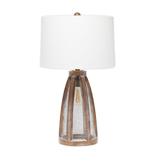 Farmhouse Table Lamp With Fabric Shade, Types Of Table Lamp Shade