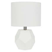 Surya Kelsey Table Lamp in White with Linen Shade