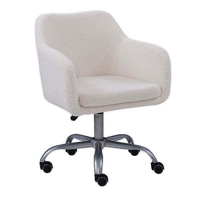 Haywood Sherpa Office Chair in White Bed Bath & Beyond