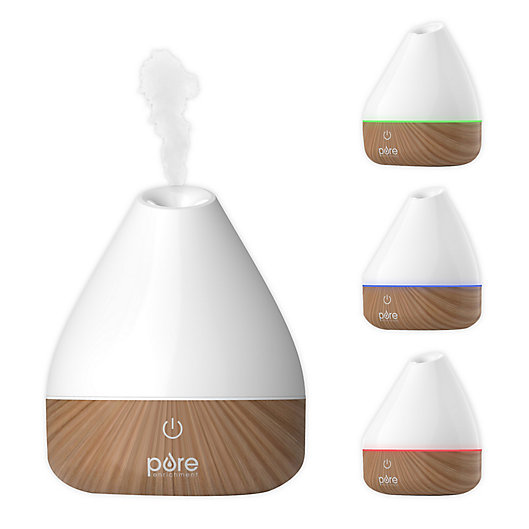Alternate image 1 for Pure Enrichment Natural Essential Oil Aroma Diffuser in Wood/White