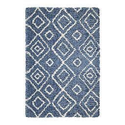 Home Dynamix Laura Hill Cambridge Brooks 3&#39; x 5&#39; Area Rug in Blue/Ivory