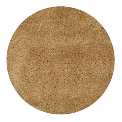KAS Bliss Shag 6&#39; Round Area Rug in Gold