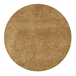 KAS Bliss Shag 6' Round Area Rug in Gold