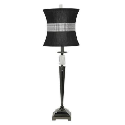 black crystal table lamp