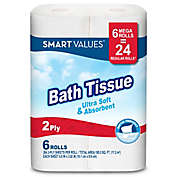 Smart Values&trade; 6 Mega Rolls Ultra Strong & Absorbent Bath Tissue