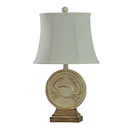 Stylecraft Crab Table Lamp in Sand with Linen Shade