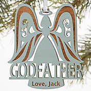 Godparent Personalized Wood Angel Ornament Collection
