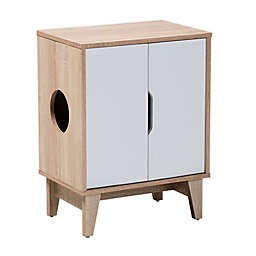 Baxton Studio® Kerri Wood 2-Door Cat Cover House Litter Box