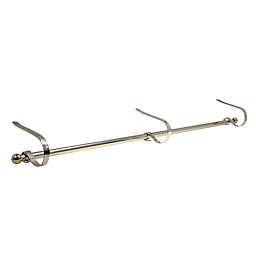 The Original MantleClip™ 36-Inch Stocking Rod Holder Set in Silver