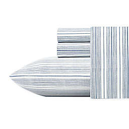 Nautica® Beaux Stripe Twin Sheet Set in Navy