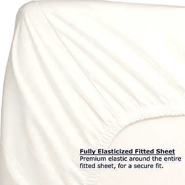 Nautica&reg; Beaux Stripe Twin XL Sheet Set in Navy. View a larger version of this product image.