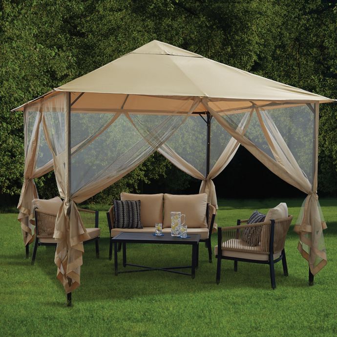 Destination Summer 10-Foot x 10-Foot Steel Double-Tiered Gazebo