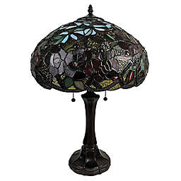 Tiffany Style Roses 2-Light Table Lamp