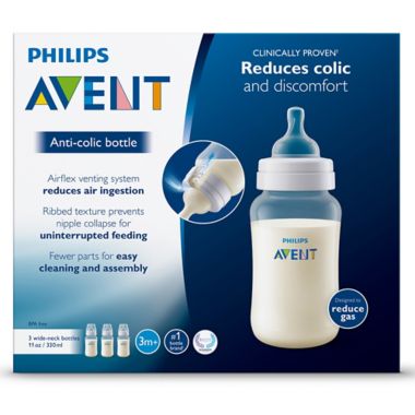 gevoeligheid bladzijde Onrecht Philips Avent 3-Pack 11 fl. oz. Anti-Colic Wide-Neck Bottles | Bed Bath &  Beyond