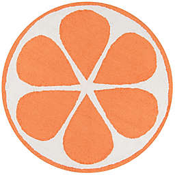 Novogratz by Momeni® Orange 3' Round Area Rug in Orange