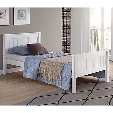 Harmony Twin Wood Platform Bed in White. View a larger version of this product image.