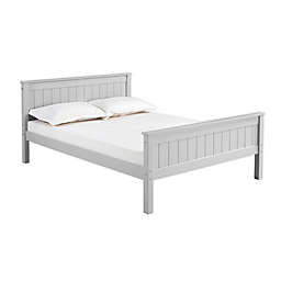 Harmony Full Wood Platform Bed in Dove Grey