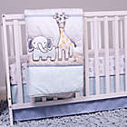 Alternate image 3 for Sammy &amp; Lou Safari Yearbook 4-Piece Crib Bedding Set in Periwinkle