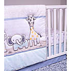 Alternate image 4 for Sammy &amp; Lou Safari Yearbook 4-Piece Crib Bedding Set in Periwinkle