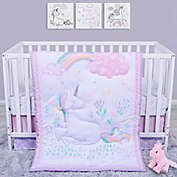 Sammy &amp; Lou 4-Piece Unicorn Crib Bedding Set in Pink