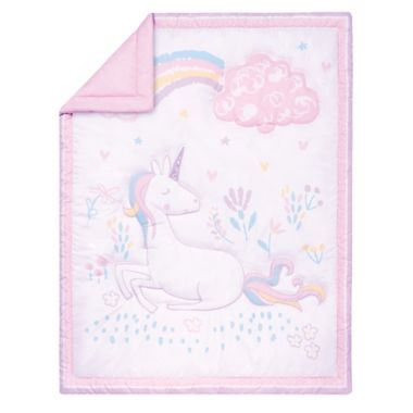 Sammy &amp; Lou 4-Piece Unicorn Crib Bedding Set in Pink. View a larger version of this product image.