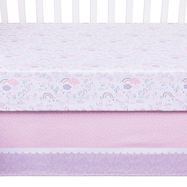 Sammy &amp; Lou 4-Piece Unicorn Crib Bedding Set in Pink. View a larger version of this product image.