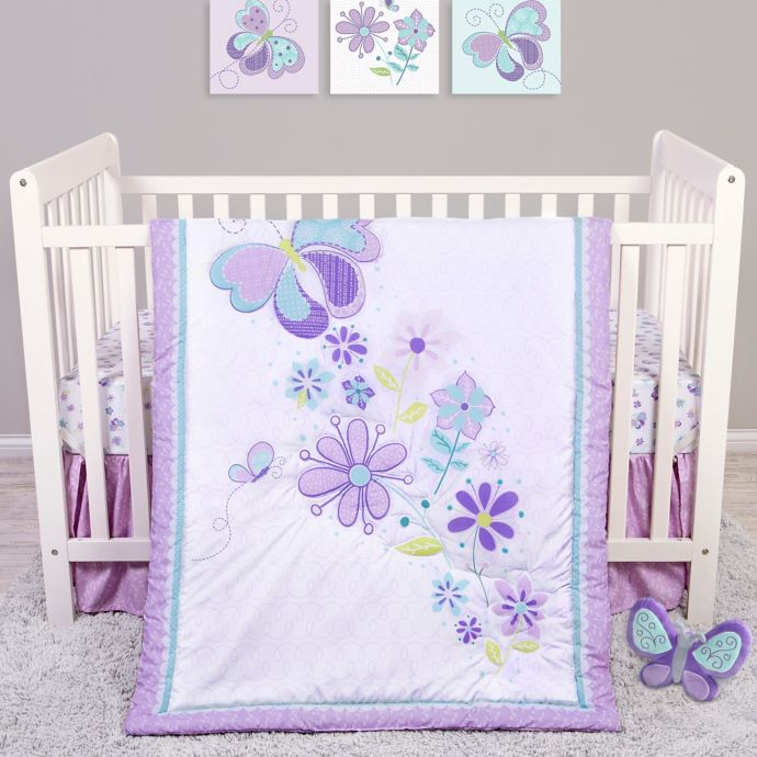 Sammy Lou Butterfly Meadow 4 Piece Crib Bedding Set Buybuy Baby