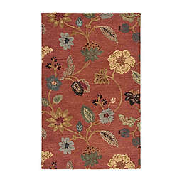 Jaipur Blue Collection Floral Rug in Red Multi