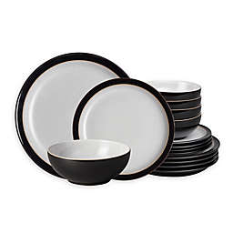 Denby Elements 12-Piece Dinnerware Set in Black