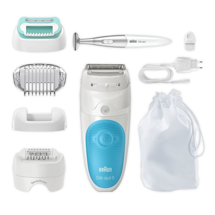 Braun Silképil 5810 Epilator for Women in White/Turquoise Bed Bath