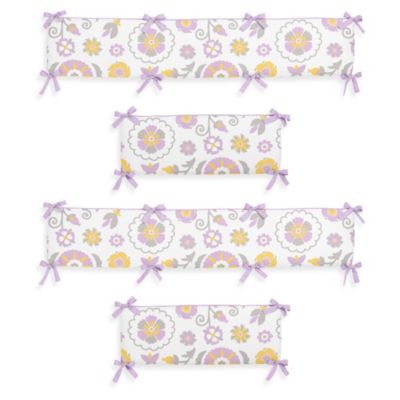 lavender crib bumper