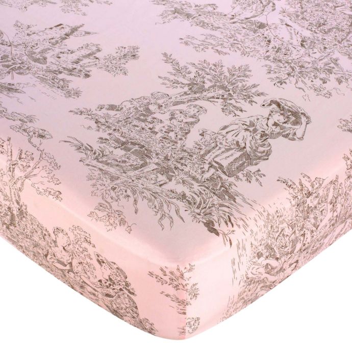 Sweet Jojo Designs French Toile And Polka Dot Fitted Crib Sheet In